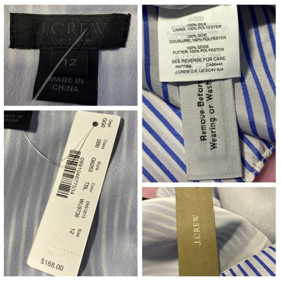 NWT J. Crew Cold Shoulder Silk Dress - Picture 16 of 16